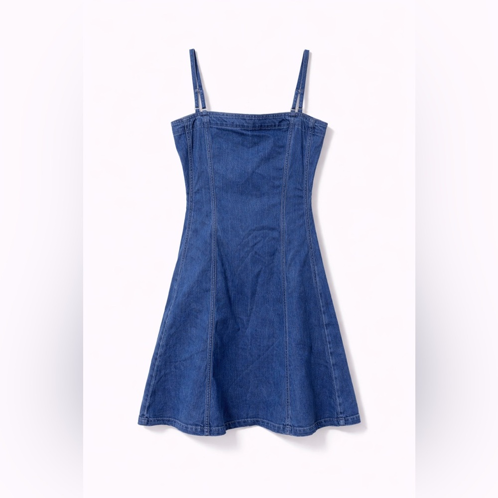 GAP Blue Denim Midi Dress